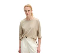T-Shirt MARC O'POLO "aus Feinstrick-Jersey", Damen, Gr. XXL, linen beige, Obermaterial: 100% Baumwolle, unifarben, Basic, loose fit, U-Boot-Ausschnitt, normaler Saum, Shirts T-Shirt (11104627-XXL) lin