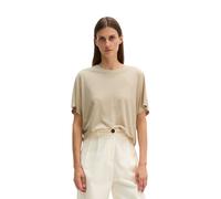 T-Shirt MARC O'POLO "aus fließendem Lyocell-Baumwolle-Mix", Damen, Gr. XXL, linen beige, Obermaterial: 67% Lyocell, 33% Baumwolle, unifarben, Basic, regular fit, Rundhals, normaler Saum, Shirts T-Shir