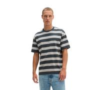 T-Shirt MARC O'POLO "aus garngefärbter Bio-Baumwolle", Herren, Gr. XL, dunkelgrau, Obermaterial: 100% Baumwolle, gestreift, Basic, relaxed fit, Rundhals, normaler Saum, Shirts T-Shirt (35298508-XL) du