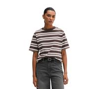 T-Shirt MARC O'POLO "aus Heavy Jersey", Damen, Gr. M, dunkelrot, Obermaterial: 100% Baumwolle, gestreift, Basic, relaxed fit, Rundhals, normaler Saum, Shirts T-Shirt (63411729-M) dunkelrot