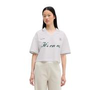 T-Shirt MARC O'POLO "aus Heavy Jersey", Damen, Gr. XL, weiß, Obermaterial: 100% Baumwolle, bedruckt, Basic, Rippbündchen, Shirts T-Shirt (95799733-XL) weiß