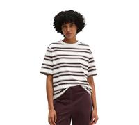 T-Shirt MARC O'POLO "aus Heavy Jersey", Damen, Gr. XS, medium beige, Obermaterial: 100% Baumwolle, gestreift, Basic, relaxed fit, Rundhals, normaler Saum, Shirts T-Shirt (74307536-XS) medium beige