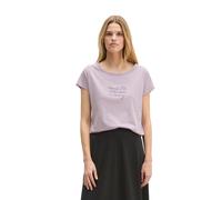 T-Shirt MARC O'POLO "aus leichtem Single Jersey", Damen, Gr. S, lila (dusty lavender), Obermaterial: 100% Baumwolle, bedruckt, Basic, regular fit, U-Boot-Ausschnitt, Shirts T-Shirt (90025917-S) dusty