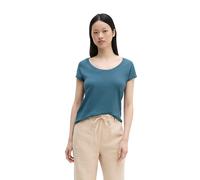 T-Shirt MARC O'POLO "aus Organic Cotton", Damen, Gr. XL, bright sea, Obermaterial: 100% Baumwolle, unifarben, Basic, regular fit, tiefer Rundhals, Shirts T-Shirt (90901945-XL) bright sea