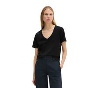 T-Shirt MARC O'POLO "aus Organic Cotton", Damen, Gr. XXS, schwarz, Obermaterial: 100% Baumwolle, unifarben, Basic, regular fit, V-Ausschnitt, Shirts T-Shirt (42911902-XXS) schwarz