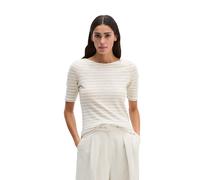 T-Shirt MARC O'POLO "aus Organic Cotton-Jersey", Damen, Gr. L, light braun, Obermaterial: 100% Baumwolle, gestreift, Basic, regular fit, U-Boot-Ausschnitt, normaler Saum, Shirts T-Shirt (43257521-L) l