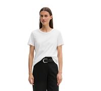 Marc O'Polo Damen T-Shirt aus Bio-Baumwolle Regular Fit, Weiß (White), XL