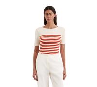 T-Shirt MARC O'POLO "aus Organic Cotton Slub Jersey", Damen, Gr. XXL, mb69, Obermaterial: 100% Baumwolle, gestreift, Basic, skinny fit, U-Boot-Ausschnitt, normaler Saum, Shirts T-Shirt (39089144-XXL) 