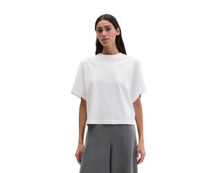 T-Shirt MARC O'POLO "aus regenerativer Bio-Baumwolle", Damen, Gr. L, weiß, Obermaterial: 100% Baumwolle, unifarben, loose fit, Shirts T-Shirt (18259621-L) weiß