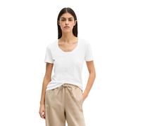 T-Shirt MARC O'POLO "aus reiner Baumwolle", Damen, Gr. XXL, weiß, Obermaterial: 100% Baumwolle, unifarben, Basic, regular fit, tiefer Rundhals, normaler Saum, Shirts T-Shirt (44189721-XXL) weiß