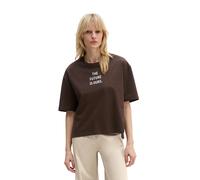 T-Shirt MARC O'POLO "aus reiner Bio-Baumwolle", Damen, Gr. M, burnt coffee, Obermaterial: 100% Baumwolle, unifarben, Basic, regular fit, Shirts T-Shirt (86651211-M) burnt coffee