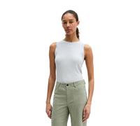 T-Shirt MARC O'POLO "aus Rippjersey", Damen, Gr. M, airy blau, Obermaterial: 64% Lyocell, 31% Baumwolle, 5% Elasthan, unifarben, slim fit, Rundhals, Shirts T-Shirt (35383213-M) airy blau