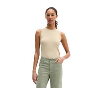 T-Shirt MARC O'POLO "aus Rippjersey", Damen, Gr. XXL, linen beige, Obermaterial: 64% Lyocell, 31% Baumwolle, 5% Elasthan, unifarben, slim fit, Rundhals, Shirts T-Shirt (66296140-XXL) linen beige