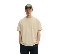 T-Shirt MARC O'POLO "aus schwerem Bio-Baumwoll-Jersey", Herren, Gr. M, beige (grau silk), Obermaterial: 100% Baumwolle, unifarben, Basic, relaxed fit, Rundhals, normaler Saum, Shirts T-Shirt (30271457