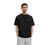 T-Shirt MARC O'POLO "aus schwerem Bio-Baumwoll-Jersey", Herren, Gr. XL, schwarz, Obermaterial: 100% Baumwolle, unifarben, Basic, relaxed fit, Rundhals, normaler Saum, Shirts T-Shirt (38179661-XL) schw