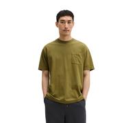 T-Shirt MARC O'POLO "aus schwerem Bio-Baumwoll-Jersey", Jungen, Gr. M, grün (fresh seaweed), Obermaterial: 100% Baumwolle, unifarben, Basic, relaxed fit, Rundhals, normaler Saum, Shirts T-Shirt (52939