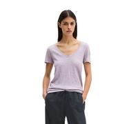 T-Shirt MARC O'POLO "aus Slub-Jersey", Damen, Gr. L, dusty lavender, Obermaterial: 100% Baumwolle, unifarben, Basic, regular fit, V-Ausschnitt, normaler Saum, Shirts T-Shirt (76561502-L) dusty lavende