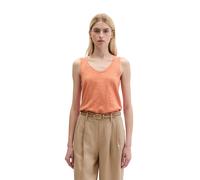 T-Shirt MARC O'POLO "aus Slub-Jersey", Damen, Gr. L, warm orange, Obermaterial: 100% Baumwolle, unifarben, regular fit, V-Ausschnitt, Shirts T-Shirt (74720827-L) warm orange