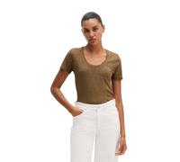 T-Shirt MARC O'POLO "aus Slub-Jersey", Damen, Gr. M, burnt braun, Obermaterial: 100% Baumwolle, unifarben, Basic, regular fit, tiefer Rundhals, normaler Saum, Shirts T-Shirt (67871041-M) burnt braun