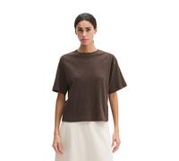T-Shirt MARC O'POLO "aus Slub-Jersey", Damen, Gr. S, burnt coffee, Obermaterial: 100% Baumwolle, unifarben, Basic, regular fit, Rundhals, normaler Saum, Shirts T-Shirt (33519223-S) burnt coffee