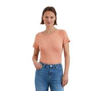 T-Shirt MARC O'POLO "aus Slub-Jersey", Damen, Gr. XL, orange (m312), Obermaterial: 100% Baumwolle, unifarben, Basic, skinny fit, Rundhals, normaler Saum, Shirts T-Shirt (87900859-XL) m312