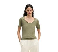 T-Shirt MARC O'POLO "aus Slub-Jersey", Damen, Gr. XXL, pure sage, Obermaterial: 100% Baumwolle, unifarben, Basic, regular fit, tiefer Rundhals, normaler Saum, Shirts T-Shirt (72037852-XXL) pure sage
