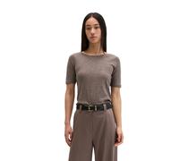 T-Shirt MARC O'POLO "aus softem Slub-Jersey", Damen, Gr. L, chalky braun, Obermaterial: 100% Baumwolle, unifarben, Basic, regular fit, U-Boot-Ausschnitt, normaler Saum, Shirts T-Shirt (84187451-L) cha