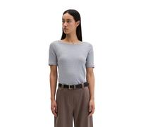 T-Shirt MARC O'POLO "aus softem Slub-Jersey", Damen, Gr. L, grau horizon, Obermaterial: 100% Baumwolle, unifarben, Basic, regular fit, U-Boot-Ausschnitt, normaler Saum, Shirts T-Shirt (77773235-L) gra