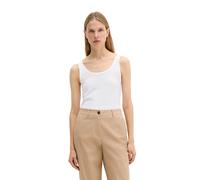 Tanktop MARC O'POLO, Damen, Gr. M, weiß, Single Jersey, Obermaterial: 96% Baumwolle, 4% Elasthan, unifarben, Basic, figurbetont hüftbedeckend, Rundhals, Tops Tanktop, aus beständiger Baumwolle (982276