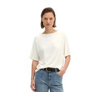 T-Shirt MARC O'POLO "aus Viskose-Stretch-Jersey", Damen, Gr. L, weiß (weiß cotton), Obermaterial: 56% Viskose, 37% Modal, 7% Elasthan, unifarben, Basic, regular fit, Rundhals, normaler Saum, Shirts T-
