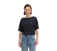 T-Shirt MARC O'POLO "aus Viskose-Stretch-Jersey", Damen, Gr. XS, schwarz (schwarz navy), Obermaterial: 56% Viskose, 37% Modal, 7% Elasthan, unifarben, Basic, regular fit, Rundhals, normaler Saum, Shir