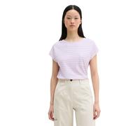 T-Shirt MARC O'POLO "aus weichem Baumwoll-Slub-Jersey", Damen, Gr. S, light lila, Obermaterial: 100% Baumwolle, gestreift, Basic, regular fit, U-Boot-Ausschnitt, normaler Saum, Shirts T-Shirt (9846310