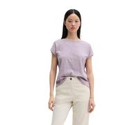 T-Shirt MARC O'POLO "aus weichem Baumwoll-Slub-Jersey", Damen, Gr. S, lila (dusty lavender), Obermaterial: 100% Baumwolle, unifarben, Basic, regular fit, U-Boot-Ausschnitt, normaler Saum, Shirts T-Shi