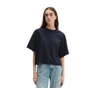 T-Shirt MARC O'POLO "aus weichem Single Jersey", Damen, Gr. XXL, blau (schwarz navy), Obermaterial: 100% Baumwolle, unifarben, Basic, loose fit, Rundhals, normaler Saum, Shirts T-Shirt (46994807-XXL)