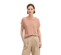 T-Shirt MARC O'POLO, Damen, Gr. L, multi, warm orange, Jersey, Obermaterial: 100% Baumwolle, regular fit normal, Rundhals, Shirts T-Shirt, Gestreift, regular aus Baumwoll-Single-Jersey (21729119-L) mu