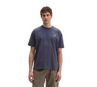 T-Shirt MARC O'POLO, Damen, Gr. S, waikawa blau, Jersey, Obermaterial: 100% Baumwolle, loose fit, Rundhals, Shirts T-Shirt, loose fit mit Rückenprint (92941440-S) waikawa blau