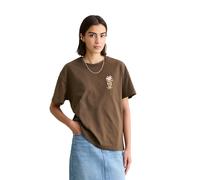 T-Shirt MARC O'POLO DENIM "aus Basic Single Jersey", Damen, Gr. L, hazelnut braun, Obermaterial: 100% Baumwolle, unifarben, Basic, regular fit, Rundhals, normaler Saum, Shirts T-Shirt (67205167-L) haz