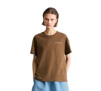 T-Shirt MARC O'POLO DENIM "aus Basic Single Jersey", Damen, Gr. L, umbra braun, Obermaterial: 100% Baumwolle, bedruckt, Basic, regular fit, Rundhals, normaler Saum, Shirts T-Shirt (43900906-L) umbra b