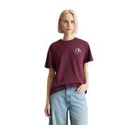 T-Shirt MARC O'POLO DENIM "aus Basic Single Jersey", Damen, Gr. XL, merlot rot, Obermaterial: 100% Baumwolle, unifarben, Basic, regular fit, Rundhals, normaler Saum, Shirts T-Shirt (29960460-XL) merlo
