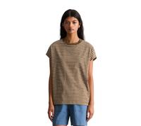T-Shirt MARC O'POLO DENIM "aus Baumwoll-Single-Jersey", Damen, Gr. XS, medium braun, Obermaterial: 100% Baumwolle, gestreift, Basic, relaxed fit, Rundhals, normaler Saum, Shirts T-Shirt (16608343-XS)