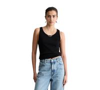 Marc O'Polo Denim Damen Tanktop mit Stretch-Anteil gerippt, Schwarz (Black), M