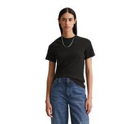 MARC O'POLO Denim Damen T-Shirt mit Stretch-Anteil Slim Fit, Schwarz (Black), S