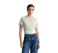 Marc O'Polo Denim T-Shirt mit Ripp-Optik in Weiss, Größe XL