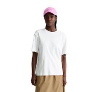T-Shirt MARC O'POLO DENIM "aus Interlock-Jersey", Damen, Gr. L, silky weiß, Obermaterial: 100% Baumwolle, unifarben, Basic, regular fit, Rundhals, normaler Saum, Shirts T-Shirt (47631038-L) silky weiß