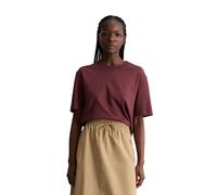 Marc OߴPolo Denim Damen T-Shirt mit Rundhalsausschnitt Regular Fit, Rot (Merlot Red), S
