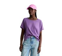 T-Shirt MARC O'POLO DENIM "aus Organic Cotton", Damen, Gr. S, lila (grand violet), Obermaterial: 100% Baumwolle, unifarben, Basic, relaxed fit, Rundhals, normaler Saum, Shirts T-Shirt (17820244-S) gra