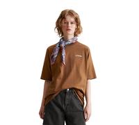 T-Shirt MARC O'POLO DENIM "aus Organic Cotton", Damen, Gr. S, melted chocolate, Obermaterial: 100% Baumwolle, unifarben, Basic, oversize, Rundhals, Shirts T-Shirt (44244016-S) melted chocolate