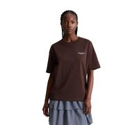 T-Shirt MARC O'POLO DENIM "aus Organic Cotton", Damen, Gr. XL, braun (burnt aubergine), Obermaterial: 100% Baumwolle, unifarben, Basic, relaxed fit, Rundhals, Shirts T-Shirt (17556865-XL) burnt auberg
