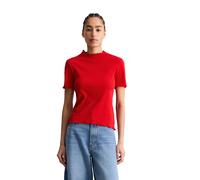 T-Shirt MARC O'POLO DENIM "aus Organic Cotton-Stretch-Jersey", Damen, Gr. L, carmine rot, Obermaterial: 96% Baumwolle, 4% Elasthan, unifarben, Basic, slim fit, Babylock, Shirts T-Shirt (52283139-L) ca