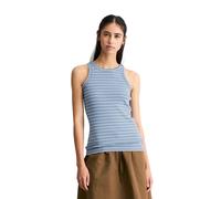 T-Shirt MARC O'POLO DENIM "aus reinem Organic Cotton", Damen, Gr. XL, light blau, Obermaterial: 95% Baumwolle, 5% Elasthan, gestreift, slim fit, Rundhals, Shirts T-Shirt (41749411-XL) light blau